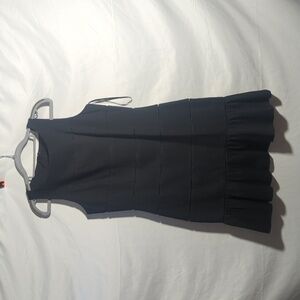 Ann Taylor Black Ruffled Mini Dress LBD Size 6 Like New